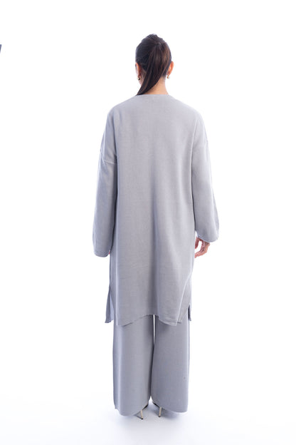 Grey Knit Cardigan