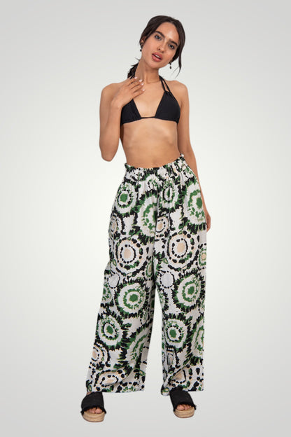 Green boho pants