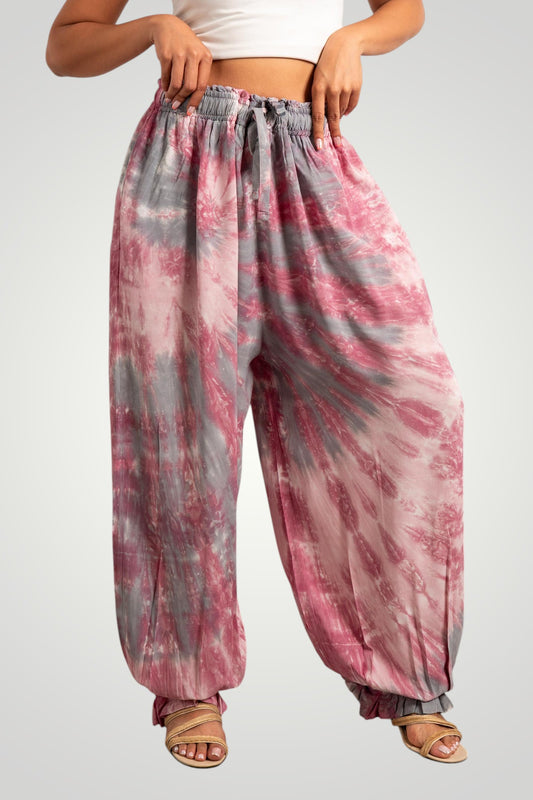 Tie dye Aladdin pants