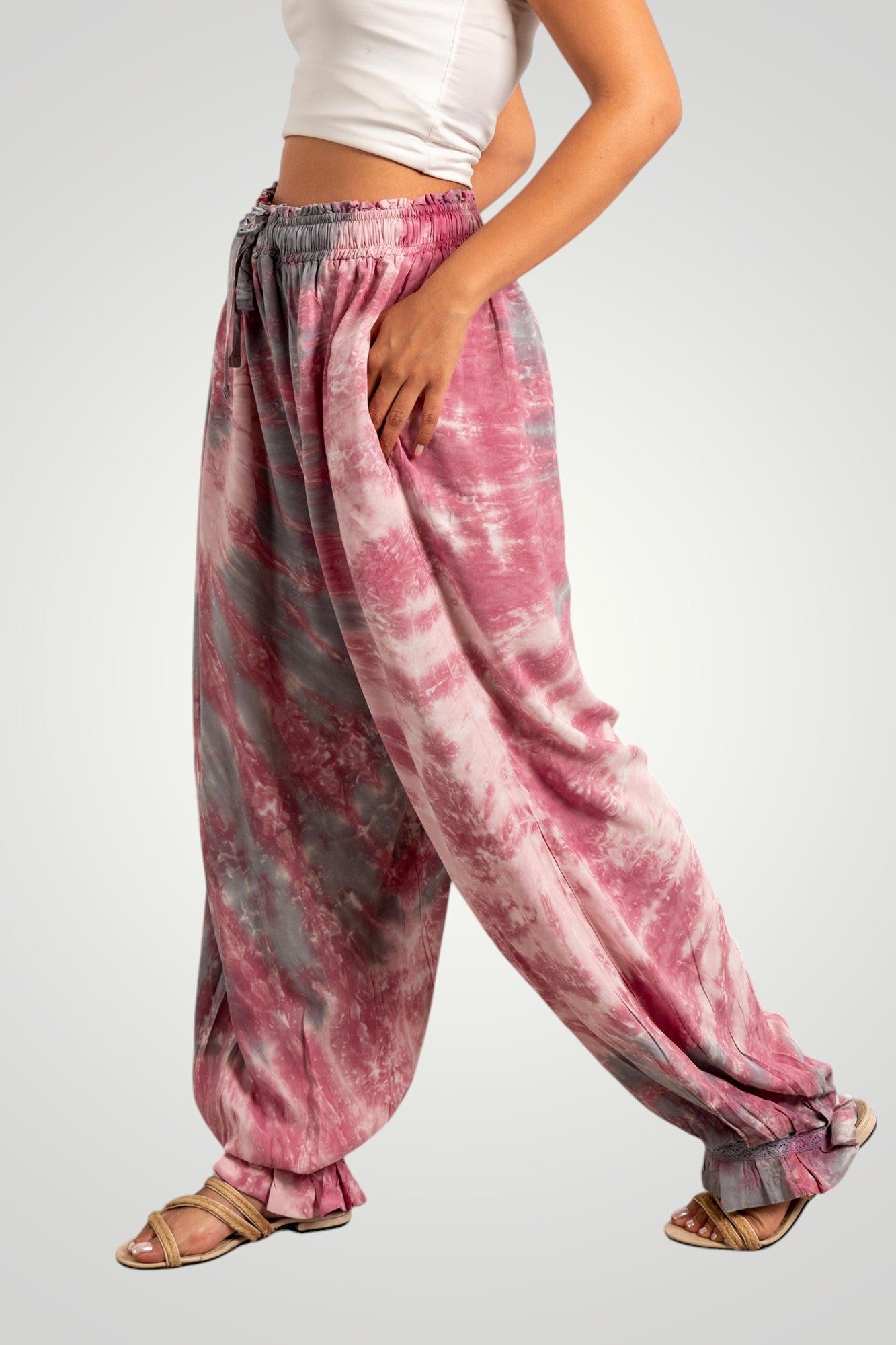 Tie dye Aladdin pants