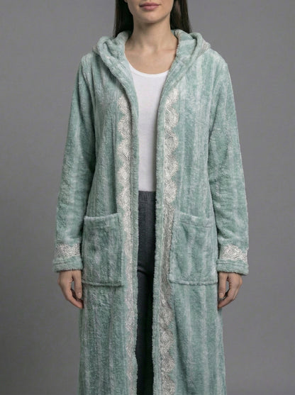 كارديجان طويل محبوك ناعم بلون النعناع