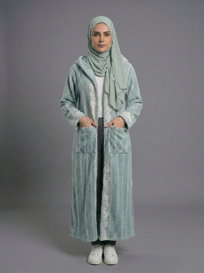 كارديجان طويل محبوك ناعم بلون النعناع