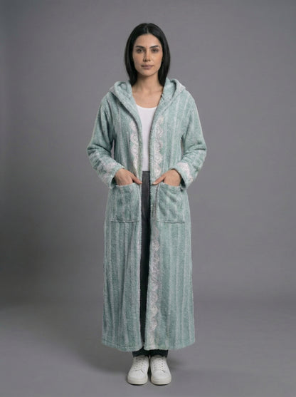 كارديجان طويل محبوك ناعم بلون النعناع